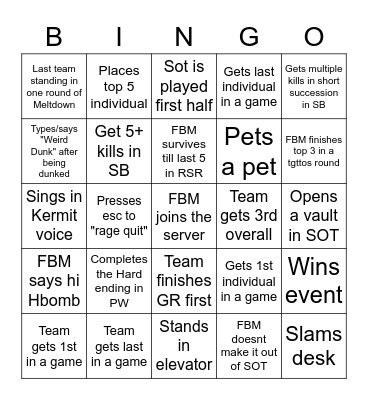 MCC Bingo FBM Edition Bingo Card