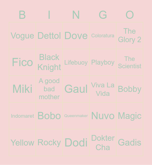 Hee Bingo Card