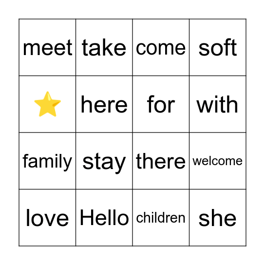 Welcome to my home Bingo Card