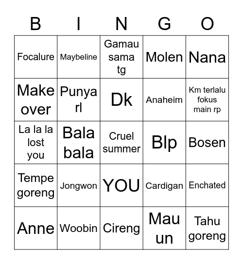 Jw Bingo Card