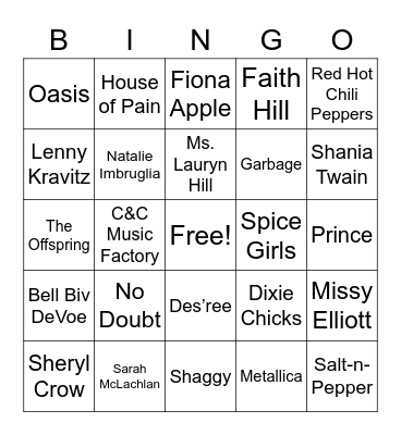 horror movies Bingo Card