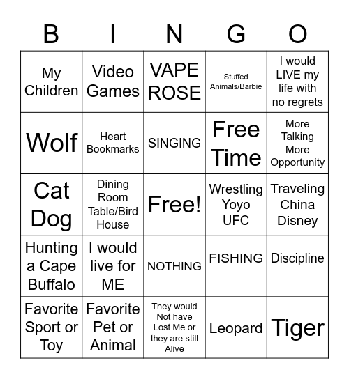 GETTING TO KNOW YOU Bingo Card