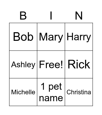 SILLY SATURDAY Bingo Card