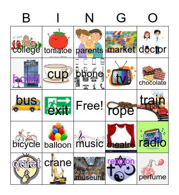 fake cognates Bingo Card