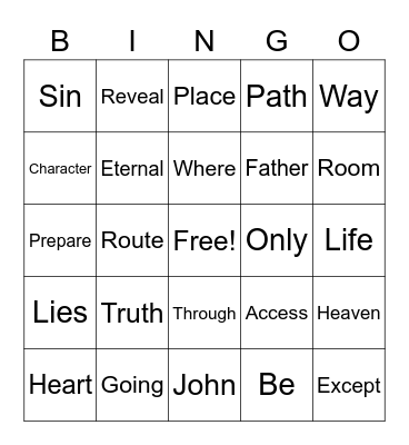 Jesus IS Bingo Card
