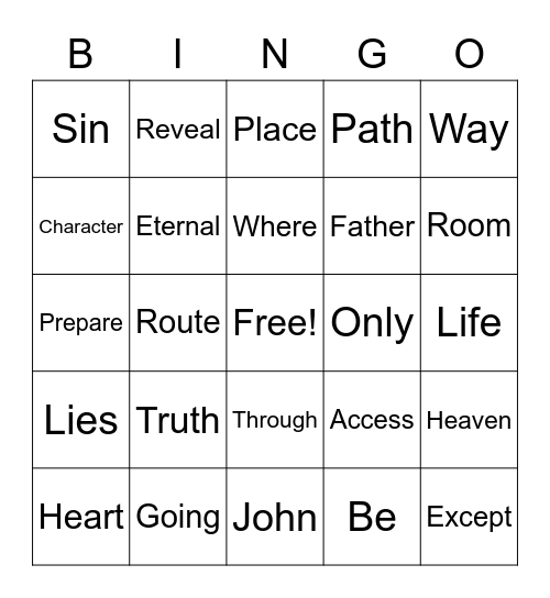 Jesus IS Bingo Card