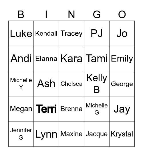 Home Health Team Bingo Card