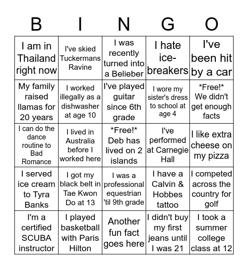 Icebreaker BINGO! Bingo Card