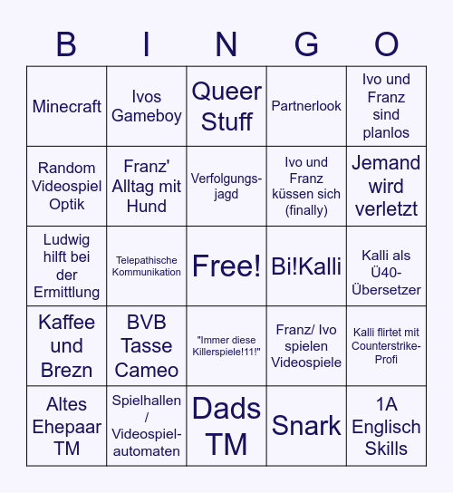 TO München "Gamer" - Bingo Card