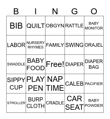 AKIYA'S BABY  Bingo Card