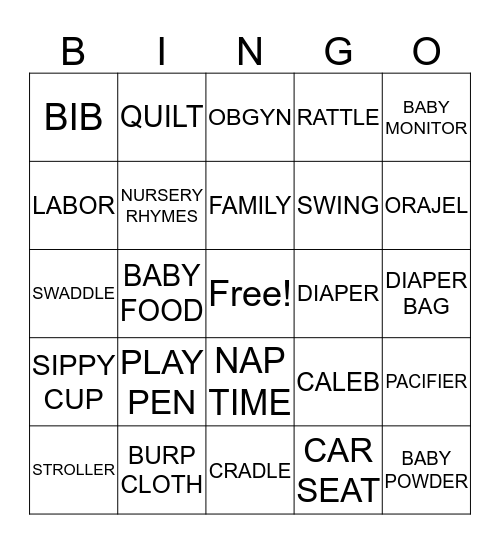 AKIYA'S BABY  Bingo Card