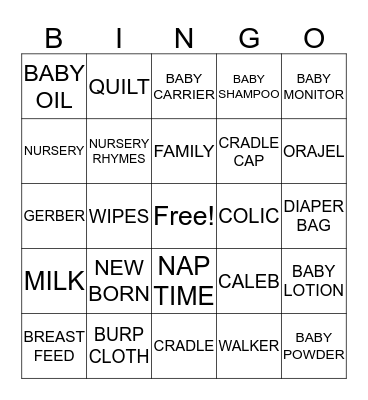 AKIYA'S BABY  Bingo Card