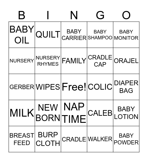 AKIYA'S BABY  Bingo Card