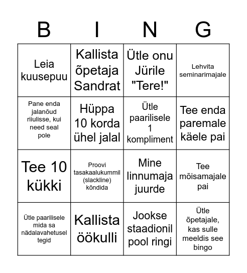 Bingo Card