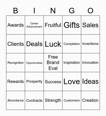 genesis 7 Bingo Card