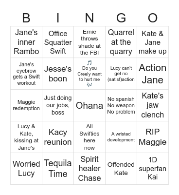 NCIS Hawai'i | 2x22 Dies Irae Bingo Card