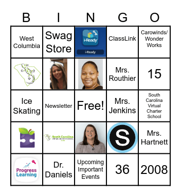 SCVCS Bingo Card