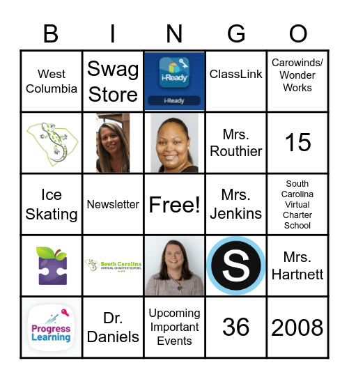 SCVCS Bingo Card