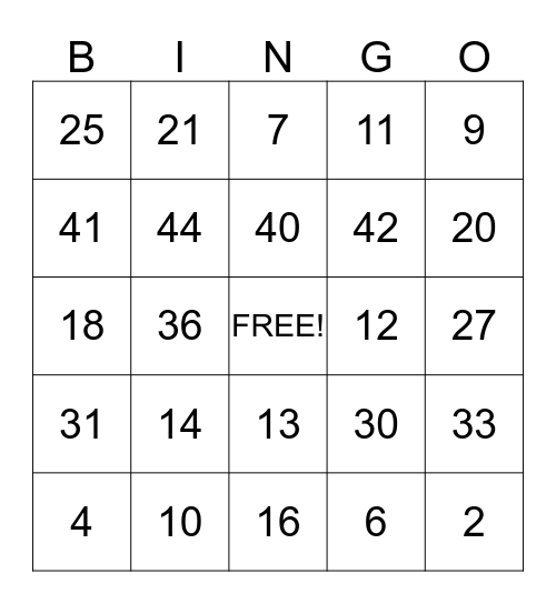 Cindy's Baby Shower Bingo Card