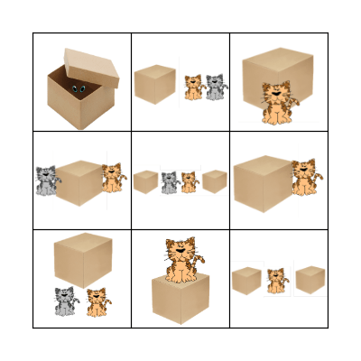 Prepositions of place Bingo Card