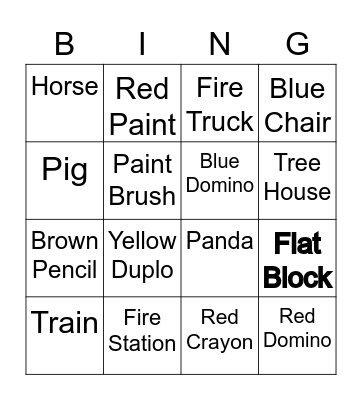 Grizzly Bear Bingo Card