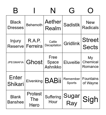 do not hand ocky the aux(y) Bingo Card