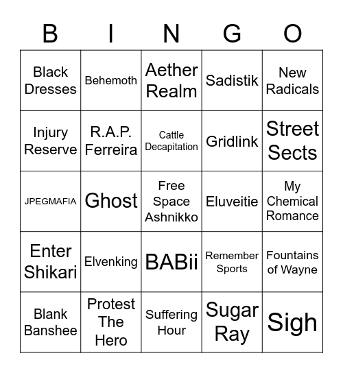 do not hand ocky the aux(y) Bingo Card