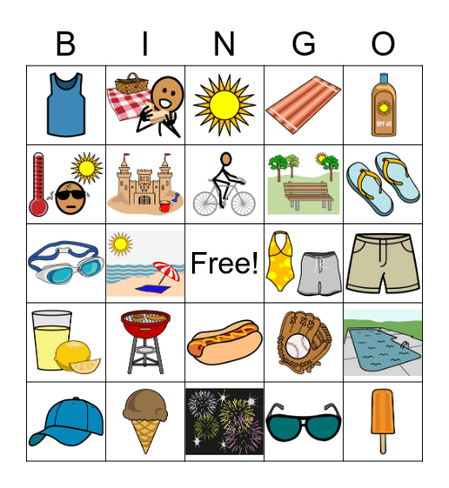 Summer Bingo Card