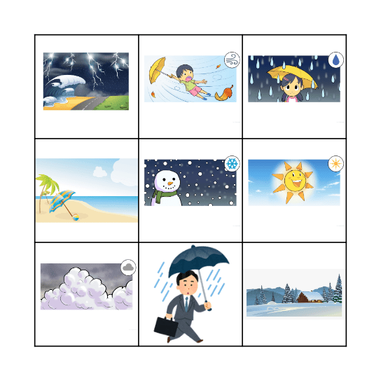 How's The Weather? Bingo Card