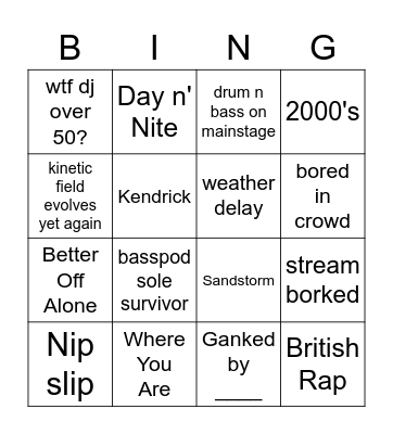 EDC 2023 Bingo Card