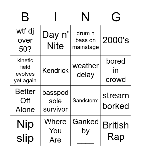 EDC 2023 Bingo Card
