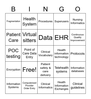 Ch 1, 2, & 11 Bingo Card