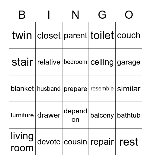 DAY 1~2 Bingo Card