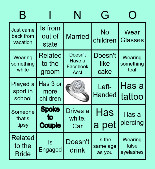 Find The Guest Bingo Card