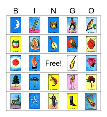 Lotería Auténtica Bingo Card