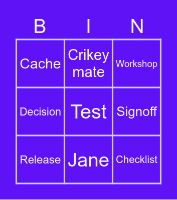 NGR All Hands Buzzword Bingo Card