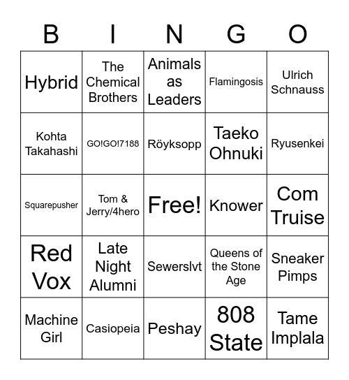 saffi bingo Card