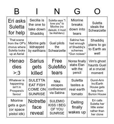 GWITCH 19 - 21 Bingo Card