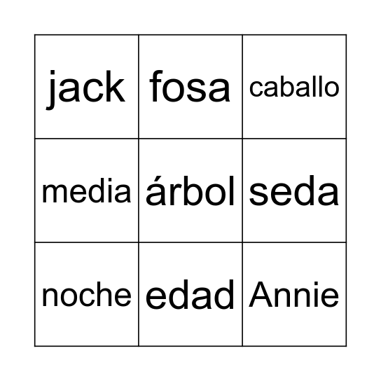 Bingo Card