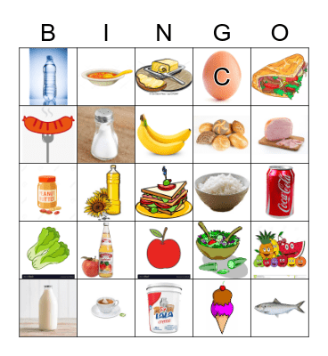 FOOD Bingo Card