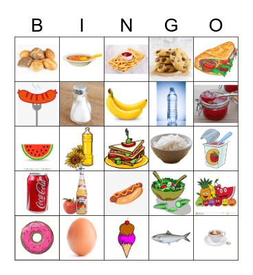 FOOD Bingo Card