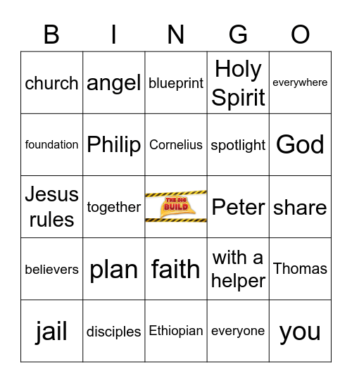 THE BIG BUILD Bingo Card