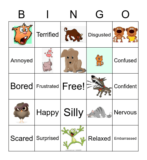 Feelings Bingo! Bingo Card