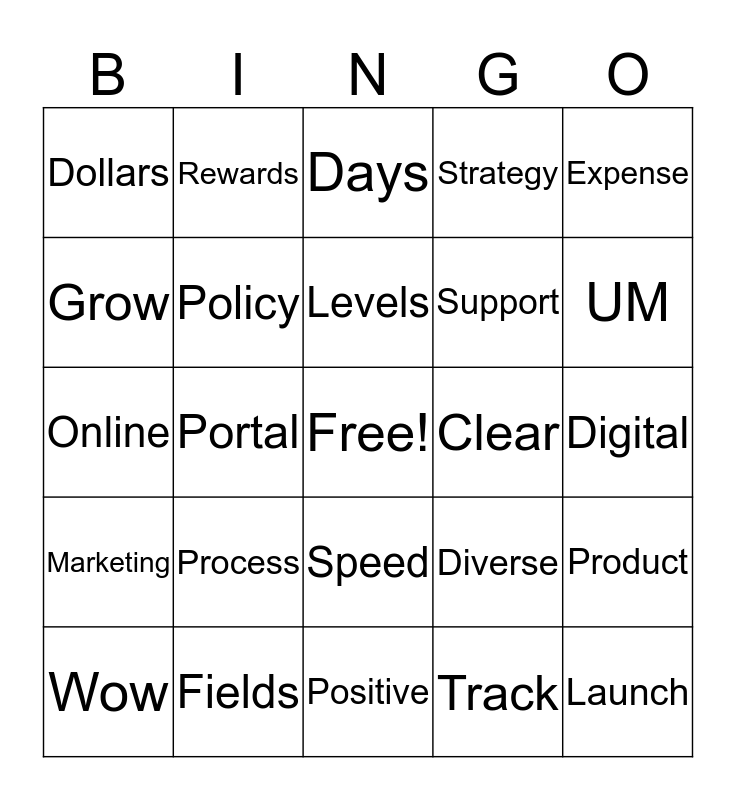 Lunch and Learn - Business Services Bingo Card