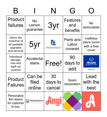 Attachments Bingo Card