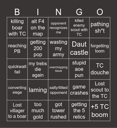 Linh bingo go go Bingo Card