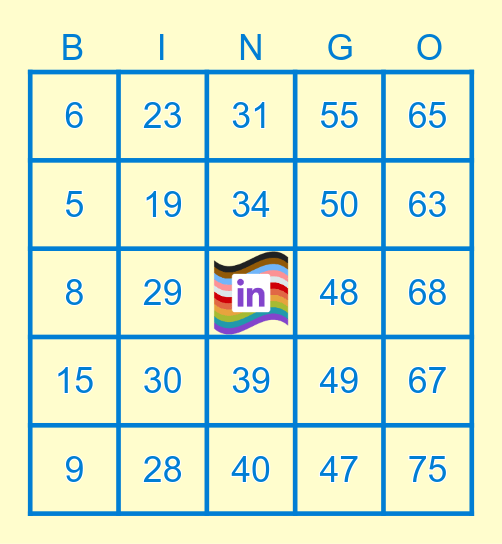 Out@In Chicago Pride Bingo Card