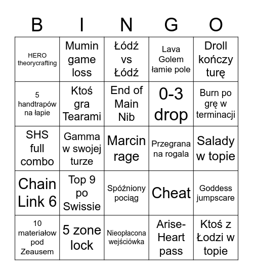 WCQ Wawa Maj 2023 Bingo Card