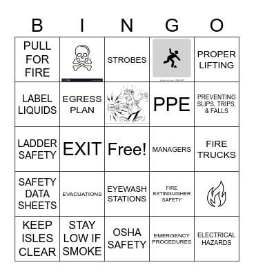 SAFETY BING Bingo Card