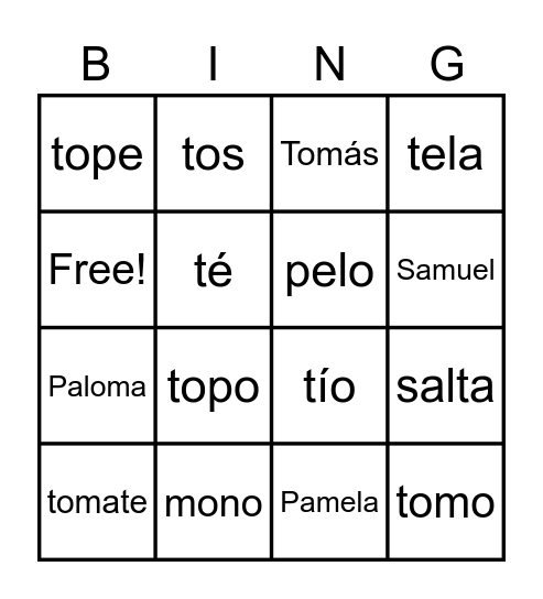 Bingo Card